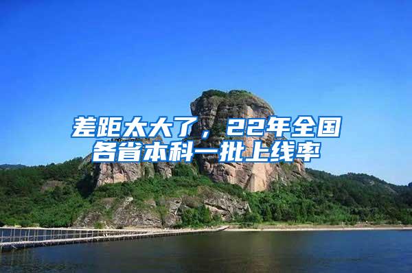 差距太大了，22年全国各省本科一批上线率