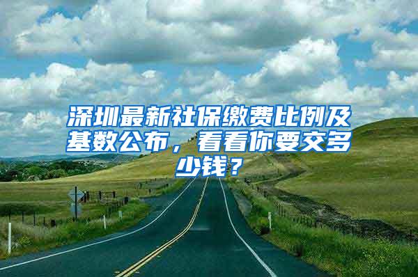 深圳最新社保缴费比例及基数公布，看看你要交多少钱？