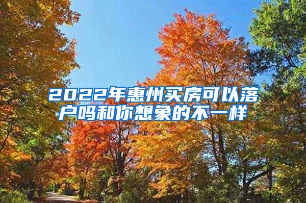 2022年惠州买房可以落户吗和你想象的不一样