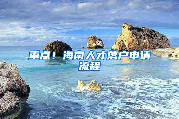 重点！海南人才落户申请流程