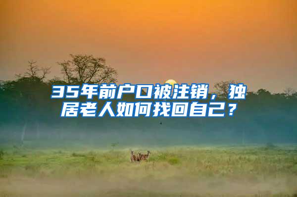 35年前户口被注销，独居老人如何找回自己？