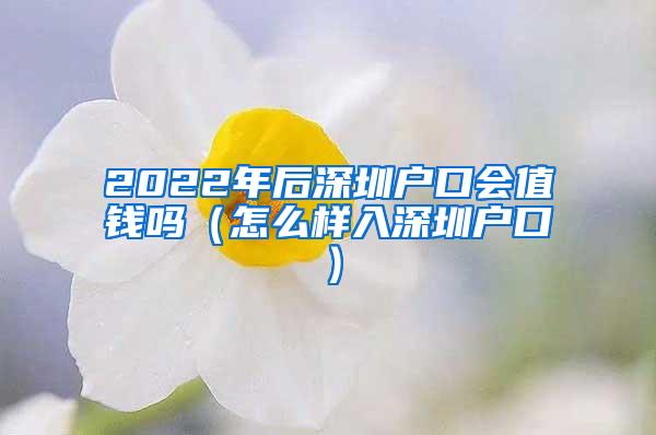 2022年后深圳户口会值钱吗（怎么样入深圳户口）