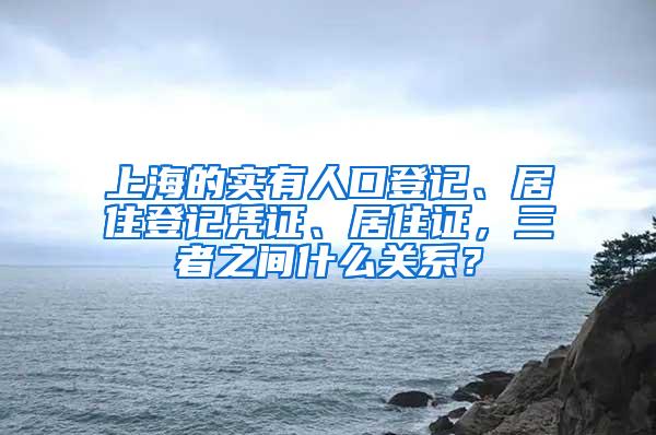 上海的实有人口登记、居住登记凭证、居住证，三者之间什么关系？