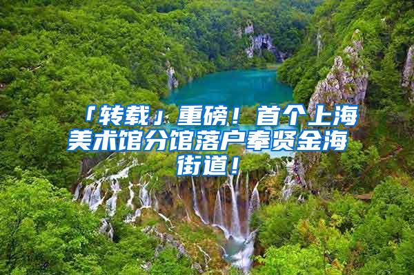 「转载」重磅！首个上海美术馆分馆落户奉贤金海街道！