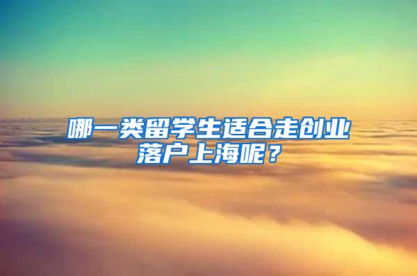 哪一类留学生适合走创业落户上海呢？