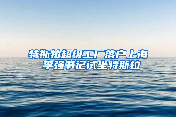 特斯拉超级工厂落户上海 李强书记试坐特斯拉