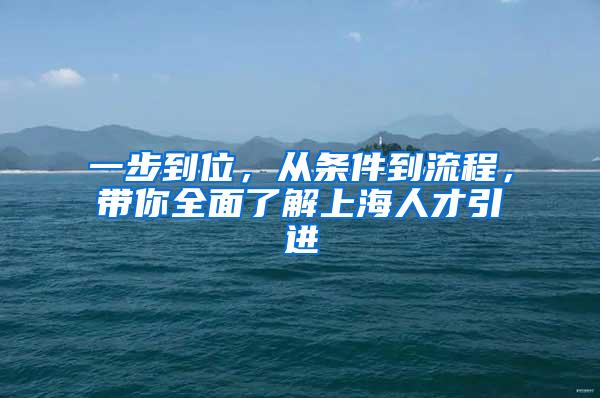 一步到位，从条件到流程，带你全面了解上海人才引进