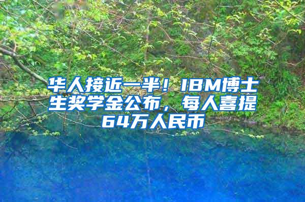 华人接近一半！IBM博士生奖学金公布，每人喜提64万人民币