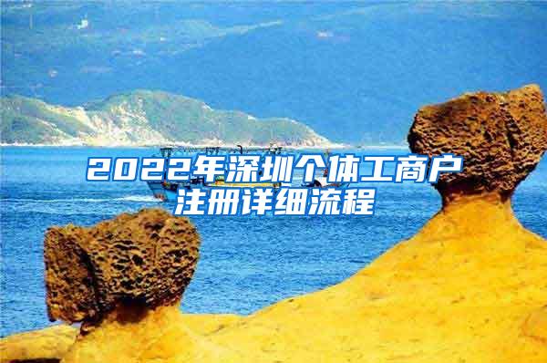 2022年深圳个体工商户注册详细流程