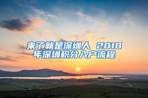 来了就是深圳人 2018年深圳积分入户流程