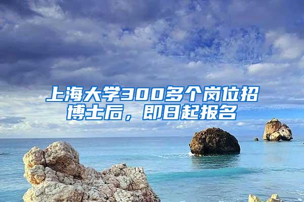 上海大学300多个岗位招博士后，即日起报名