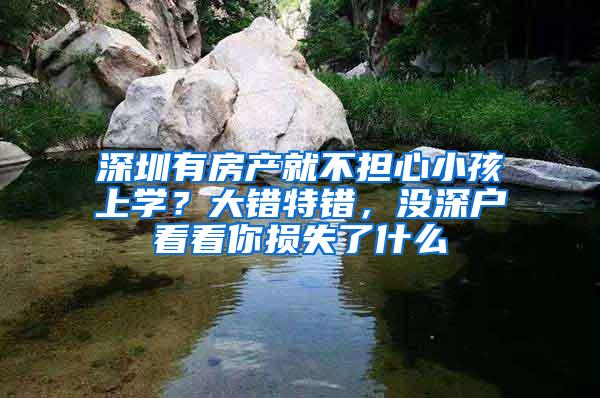 深圳有房产就不担心小孩上学？大错特错，没深户看看你损失了什么