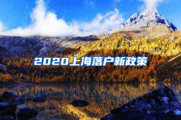 2020上海落户新政策