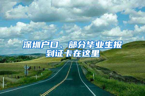 深圳户口、部分毕业生报到证卡在这里