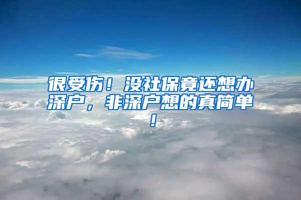 很受伤！没社保竟还想办深户，非深户想的真简单！