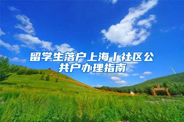 留学生落户上海丨社区公共户办理指南