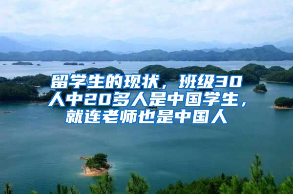 留学生的现状，班级30人中20多人是中国学生，就连老师也是中国人