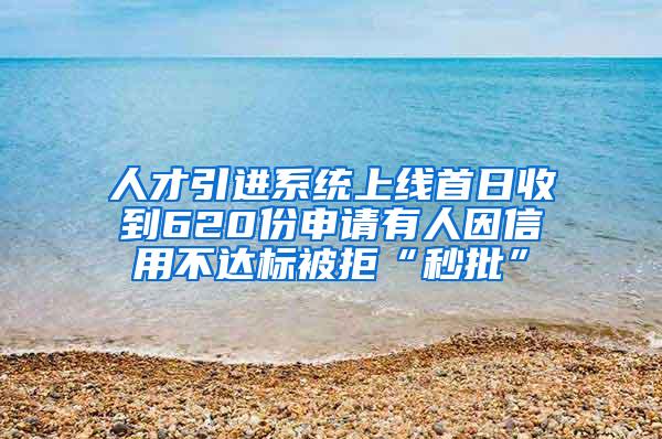 人才引进系统上线首日收到620份申请有人因信用不达标被拒“秒批”