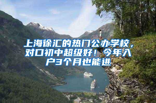 上海徐汇的热门公办学校，对口初中超级好！今年入户3个月也能进