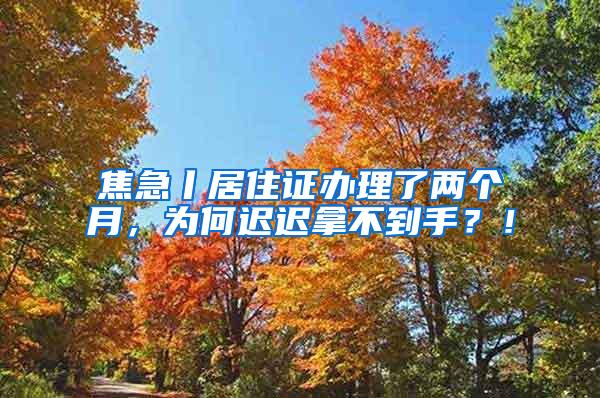 焦急丨居住证办理了两个月，为何迟迟拿不到手？！