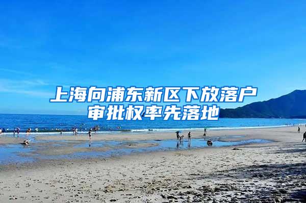 上海向浦东新区下放落户审批权率先落地