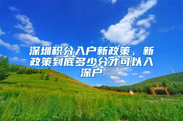 深圳积分入户新政策，新政策到底多少分才可以入深户