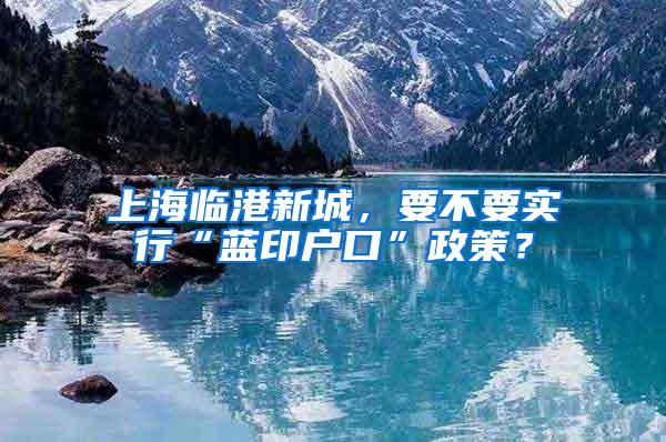 上海临港新城，要不要实行“蓝印户口”政策？