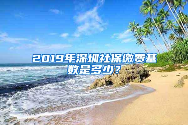 2019年深圳社保缴费基数是多少？