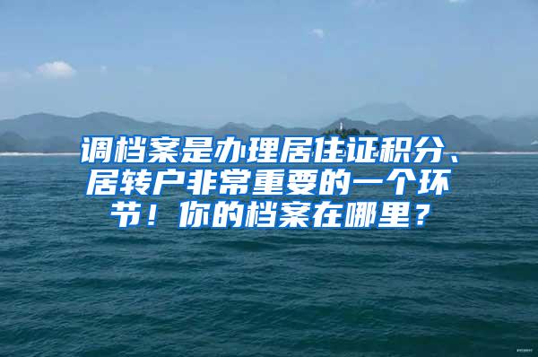 调档案是办理居住证积分、居转户非常重要的一个环节！你的档案在哪里？