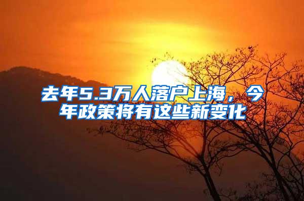 去年5.3万人落户上海，今年政策将有这些新变化