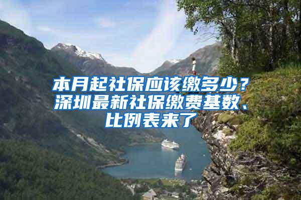 本月起社保应该缴多少？深圳最新社保缴费基数、比例表来了