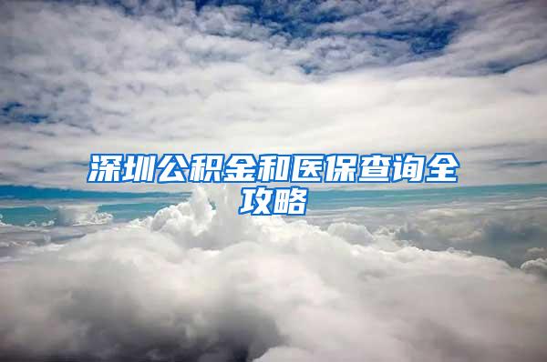 深圳公积金和医保查询全攻略