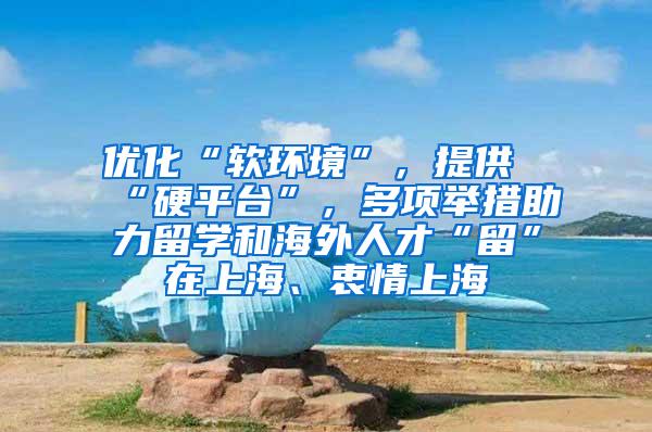 优化“软环境”，提供“硬平台”，多项举措助力留学和海外人才“留”在上海、衷情上海