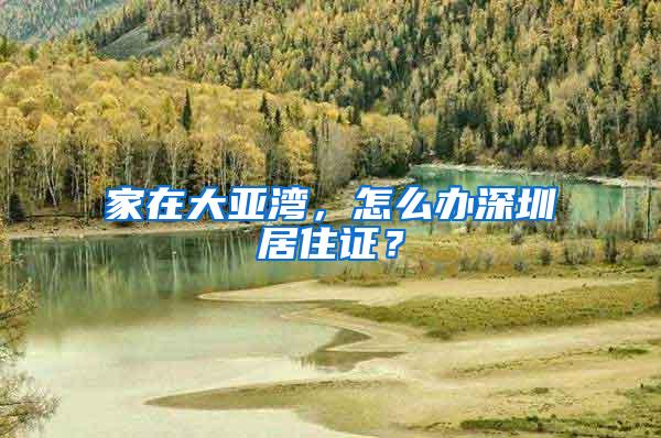 家在大亚湾，怎么办深圳居住证？