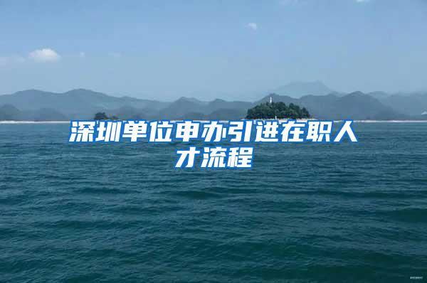 深圳单位申办引进在职人才流程