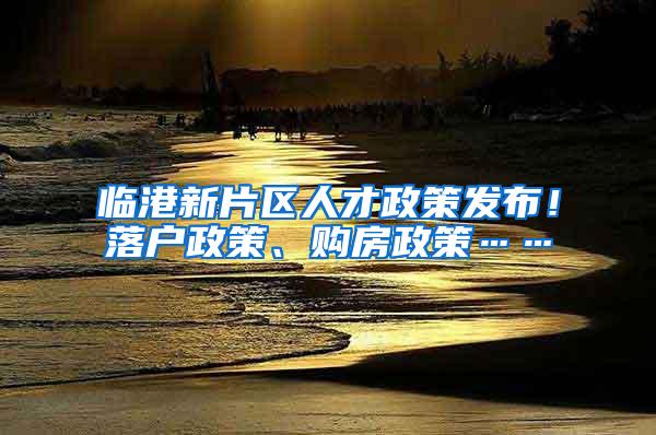 临港新片区人才政策发布！落户政策、购房政策……