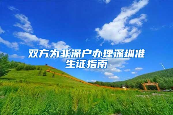 双方为非深户办理深圳准生证指南