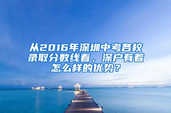 从2016年深圳中考各校录取分数线看，深户有着怎么样的优势？