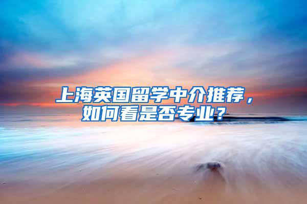 上海英国留学中介推荐，如何看是否专业？