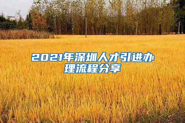 2021年深圳人才引进办理流程分享