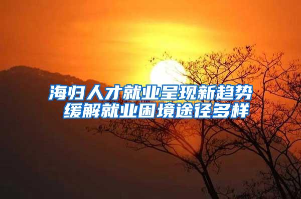 海归人才就业呈现新趋势 缓解就业困境途径多样