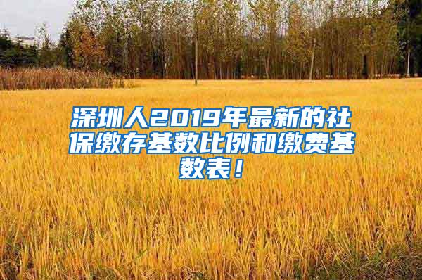 深圳人2019年最新的社保缴存基数比例和缴费基数表！