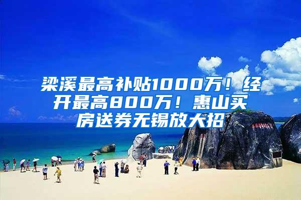 梁溪最高补贴1000万！经开最高800万！惠山买房送券无锡放大招