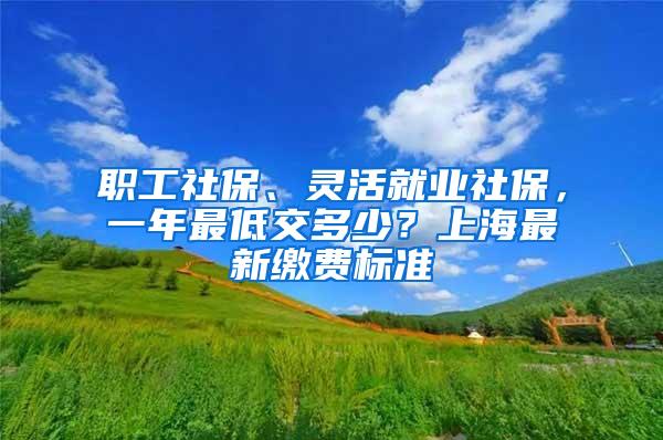 职工社保、灵活就业社保，一年最低交多少？上海最新缴费标准