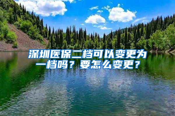 深圳医保二档可以变更为一档吗？要怎么变更？