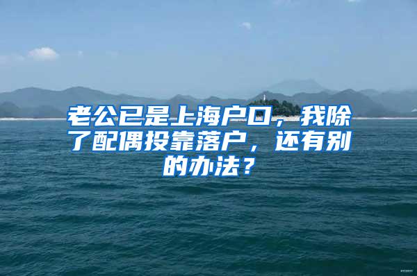 老公已是上海户口，我除了配偶投靠落户，还有别的办法？