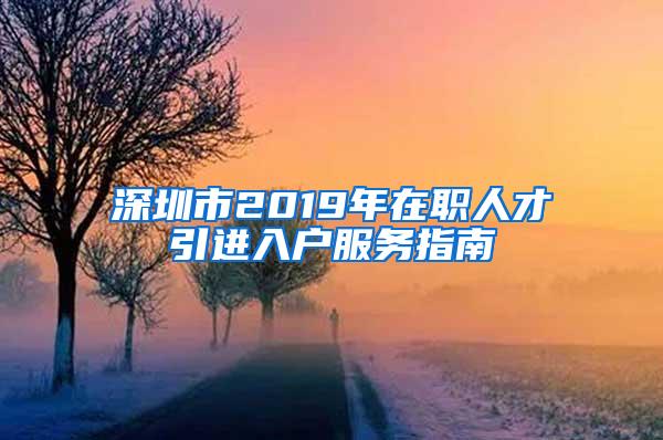 深圳市2019年在职人才引进入户服务指南