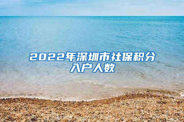 2022年深圳市社保积分入户人数