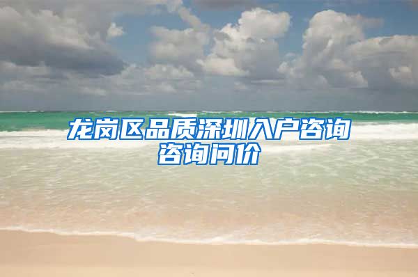 龙岗区品质深圳入户咨询咨询问价