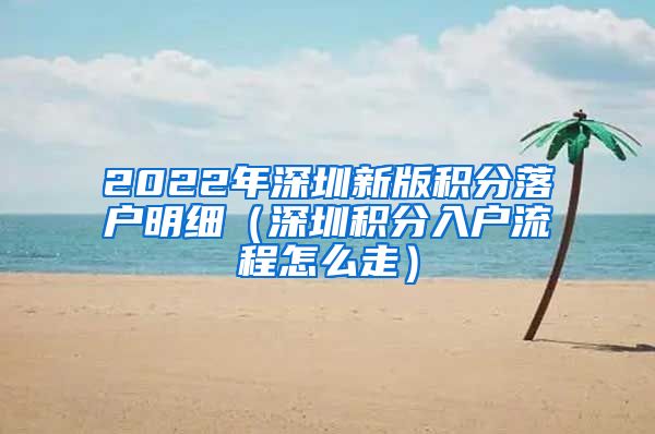 2022年深圳新版积分落户明细（深圳积分入户流程怎么走）